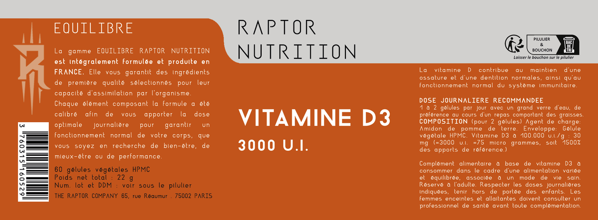 Cadeau gratuit — Vitamine D3 — 1 pot